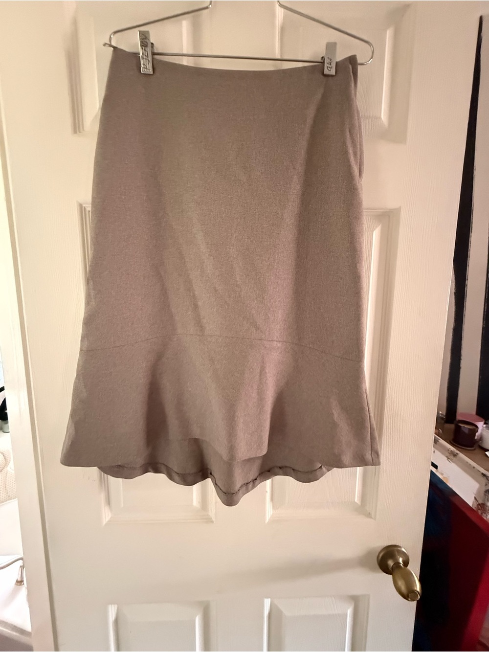 H&M Taupe A-Line Flare Hem Skirt